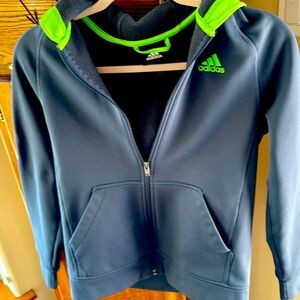 Adidas gray blue jacket NWT